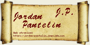Jordan Pantelin vizit kartica